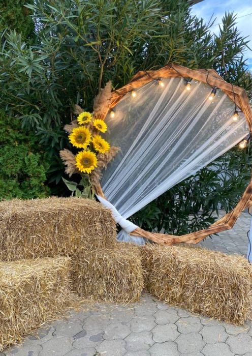 Солома, тюки соломи, солома для декору