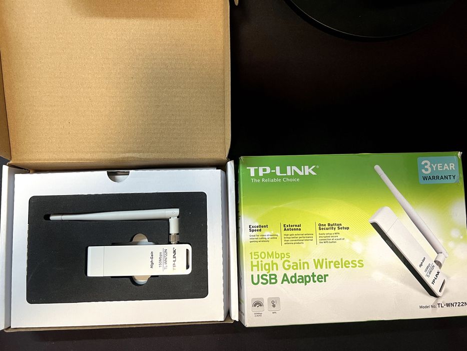 Karta WiFi USB TP-Link TL-WN722N 150 Mb/s z anteną | Komplet w pudełku