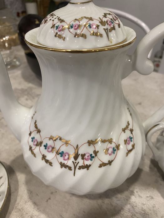 Serviço de café Vista Alegre Ema pintado à mão