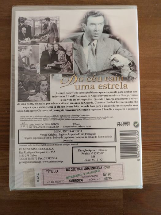 NOVO e SELADO DVD " Do Céu Caíu uma Estrela " 1946