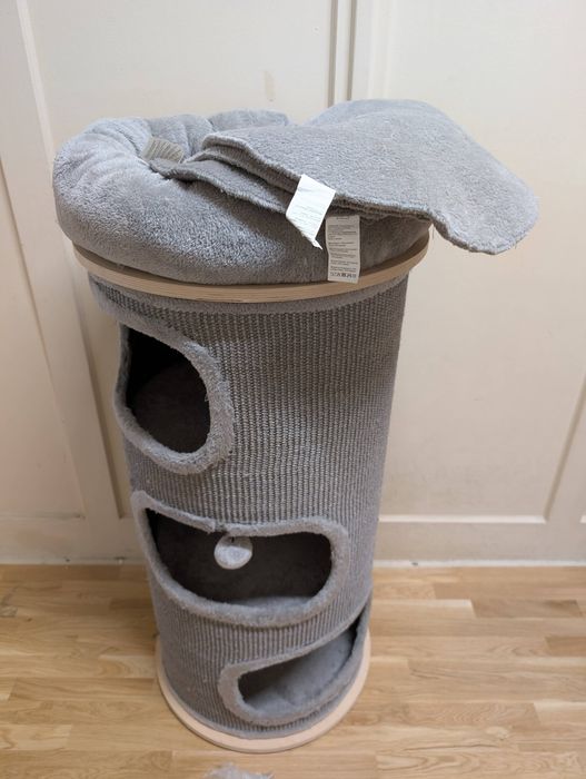 Natural Paradise Primrose Drapak Wieża dla kota XXL Szara NAJWIĘKSZA U