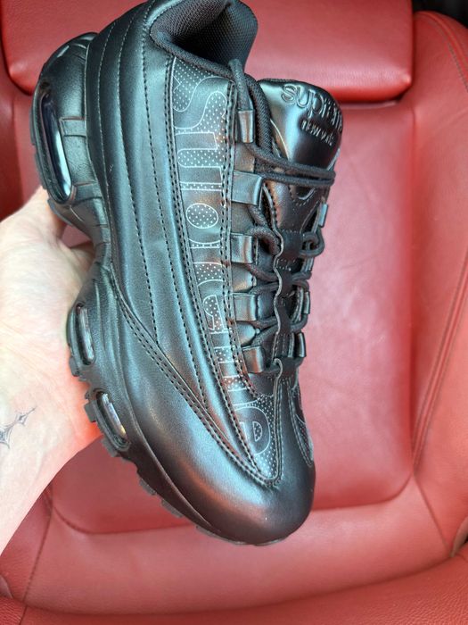 (ОПЛАТА ПІСЛЯ ОГЛЯДУ)Nike Air Max 95 x Supreme All Black Найк Аір Макс 95 х Сумпрім Чорні