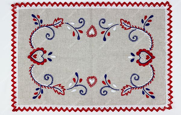 Individual com Bordado de Viana feito à mão