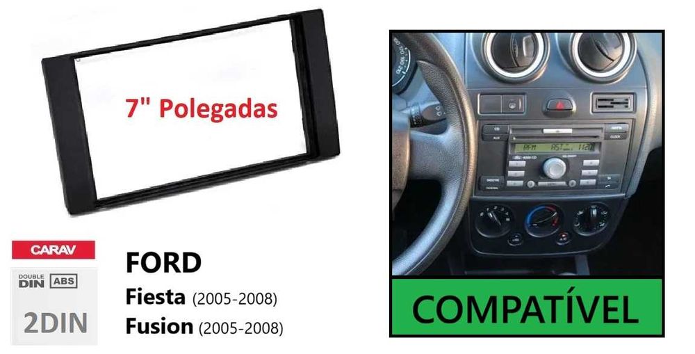 Rádio 2DIN • Ford Fiesta / Fusion (2002 a 2008) • Android • [4+64GB]