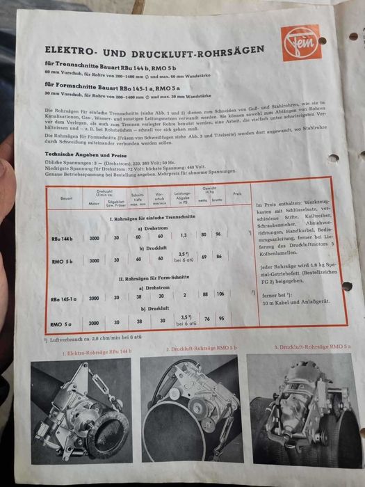 Frezarka do dużych rur FEIN przemysłowa