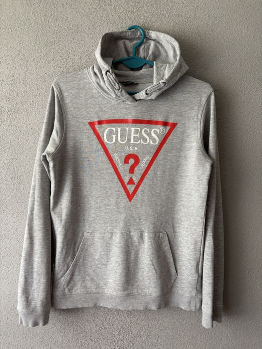 Guess bluza nowa z kapturem szara xs s bawelna premium eko dresowa