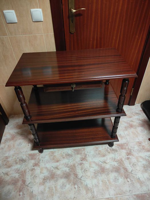 Mesa apoio, mogno maciço