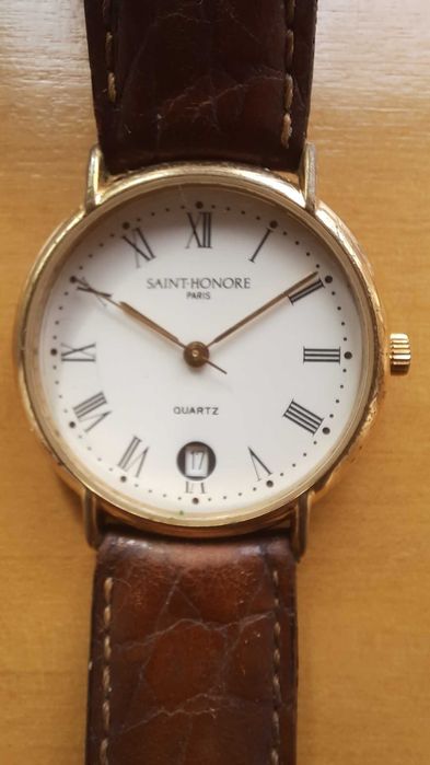 Relógio Saint Honore banhado ouro 18K - 32 m/m