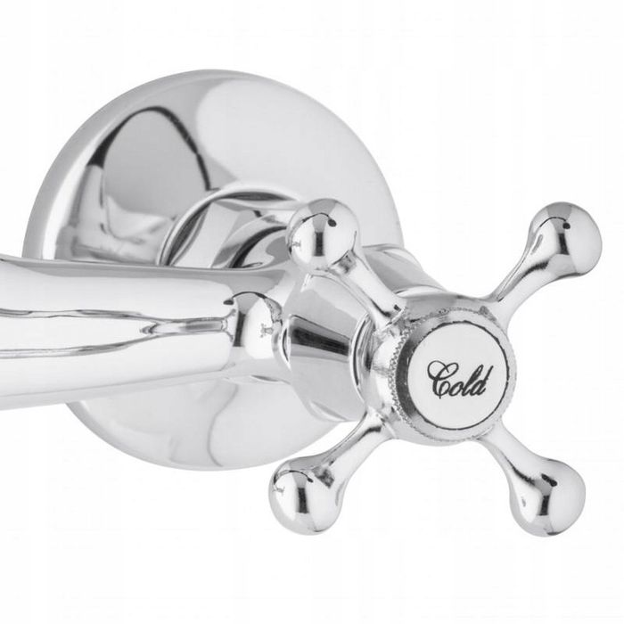 Bateria Kuchenna Ścienna Kran Elastyczna Wylewka Czarna Chrom Retro