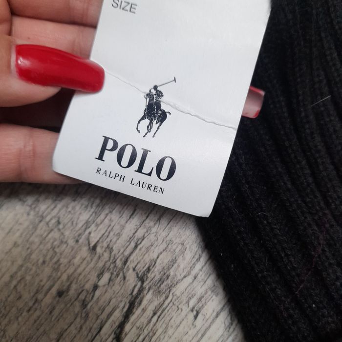 Czarna damska czapka Ralph Lauren