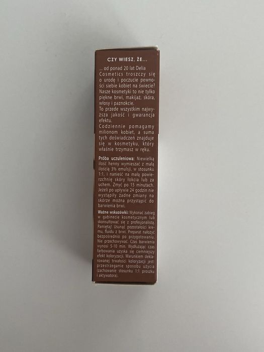 Henna do brwi DELIA Eyebrow Expert 4.0 Brązowa | Nowa klasyczna