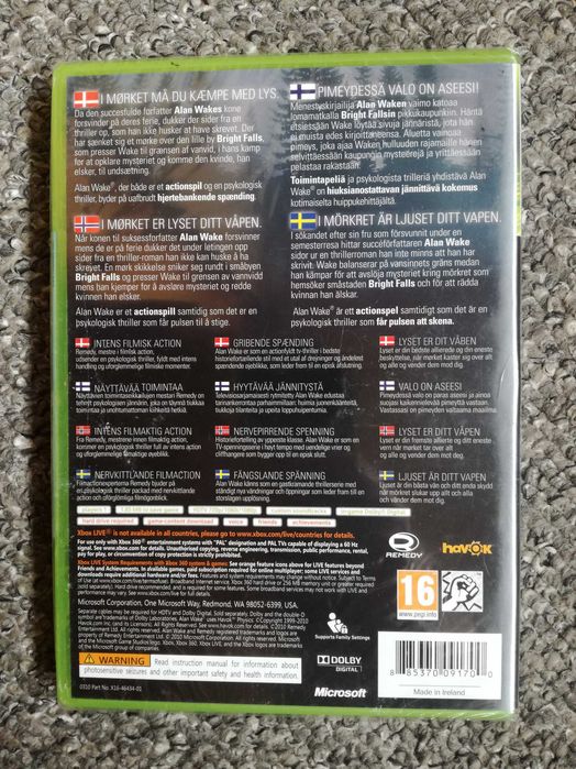 Alan Wake / Xbox 360 / Nowa