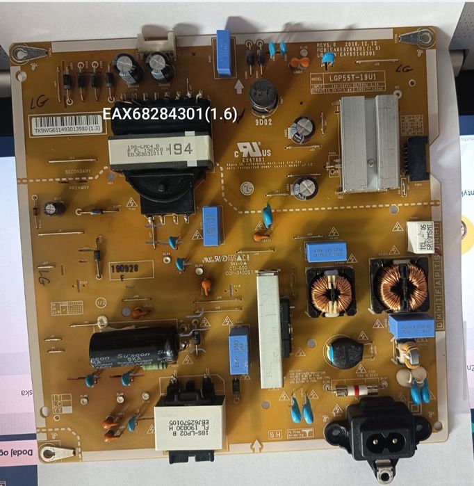 Zasilacz EAX6828.4301(1.6) EAY6514.9301 LG55T-19U1 tv LG 55'