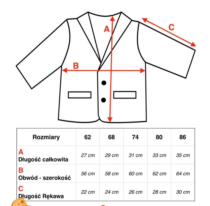 Garniturek rozmiar 74
