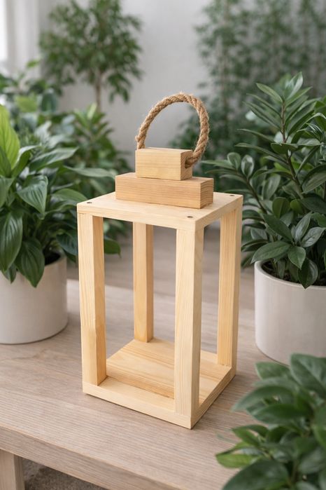 Lampion drewniany latarenka