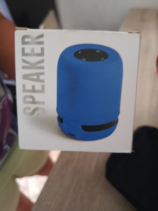 Coluna de som wireless azul