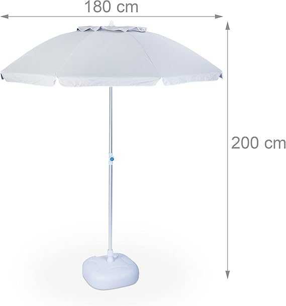 Parasol przeciwsłoneczny, 180 x 180 cm, premium Relaxdays