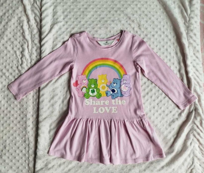 Zestaw 7szt. bluzy swetry sukienka bluzka 98 / 104