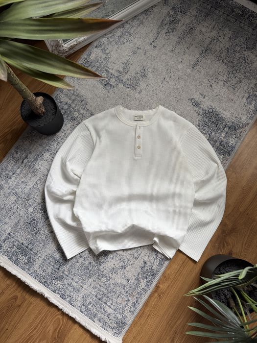 Henley longsleeve archive лонгслів хенлі no faith studios archive архів архівний old money polo ralph lauren вафельний лонг хенли на гудзиках
