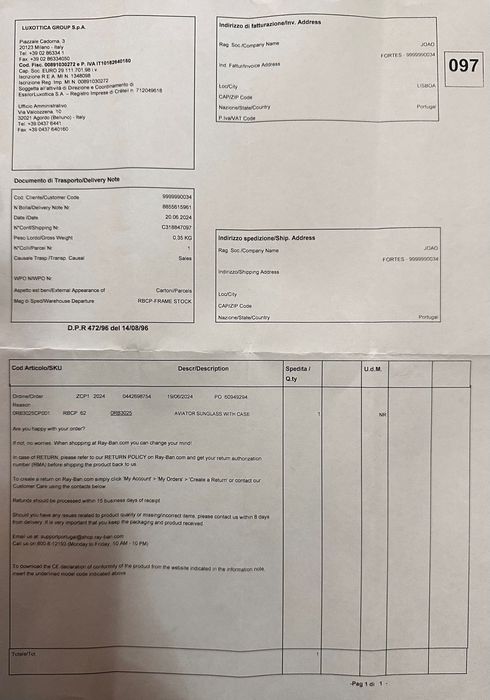 Óculos Ray-Ban Aviator Gradient Nunca Usado