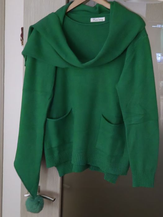 Sweter z szalikiem komplet damski rozmiar 42Xl