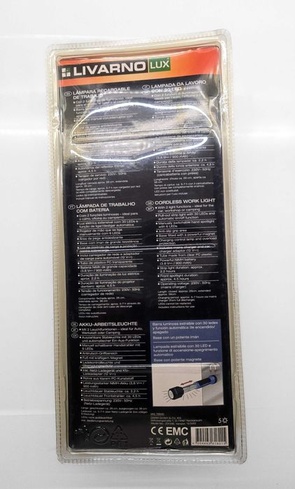 Lanterna 30 LED extensível com suporte magnético on/off automático