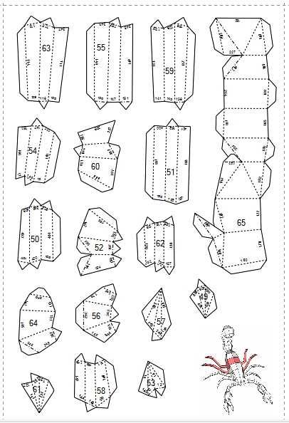 Электронная развертка Скорпиона в формате pdf Papercraft