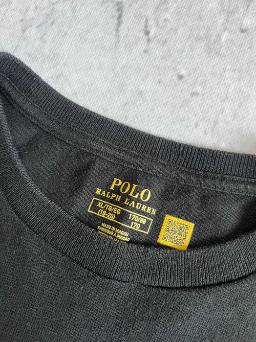 Czarna koszulka Ralph Lauren Heavyweight Tee / basic blank casual logo polo