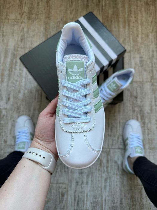 36,38,41 Кросівки Жіночі Adidas Gazelle White Green / Женские Кроссовки
