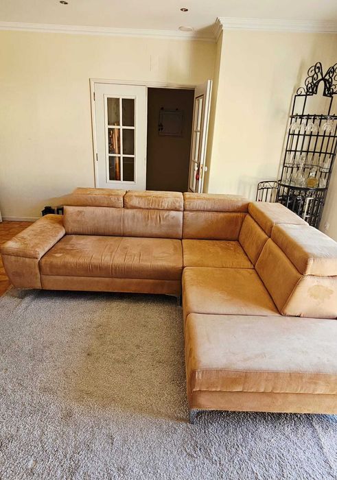 Vendo sofá chaise longue -  Tecido anti-gato