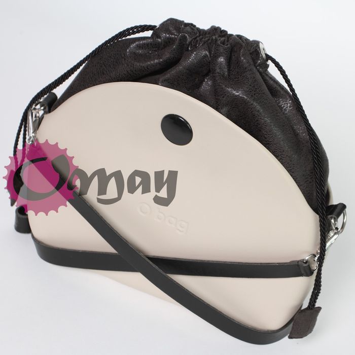 Czarny organizer do OBAG MOON LIGHT worek nakrapiany 2 kieszenie OMAY