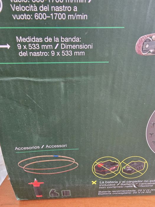 Lixadeira de banda Parkside 20V