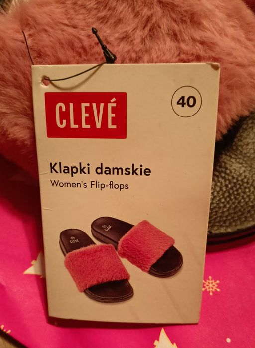 Klapki damskie z futerkiem roz. 40
