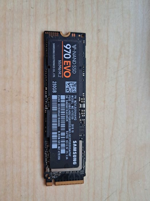 Dysk  Samsung SSD  970 EVO NVMe  250gb  M.2
