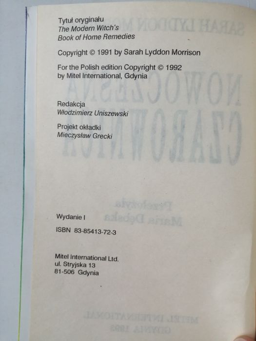 Nowoczesna czarownica - Sarah Lyddon Morrison