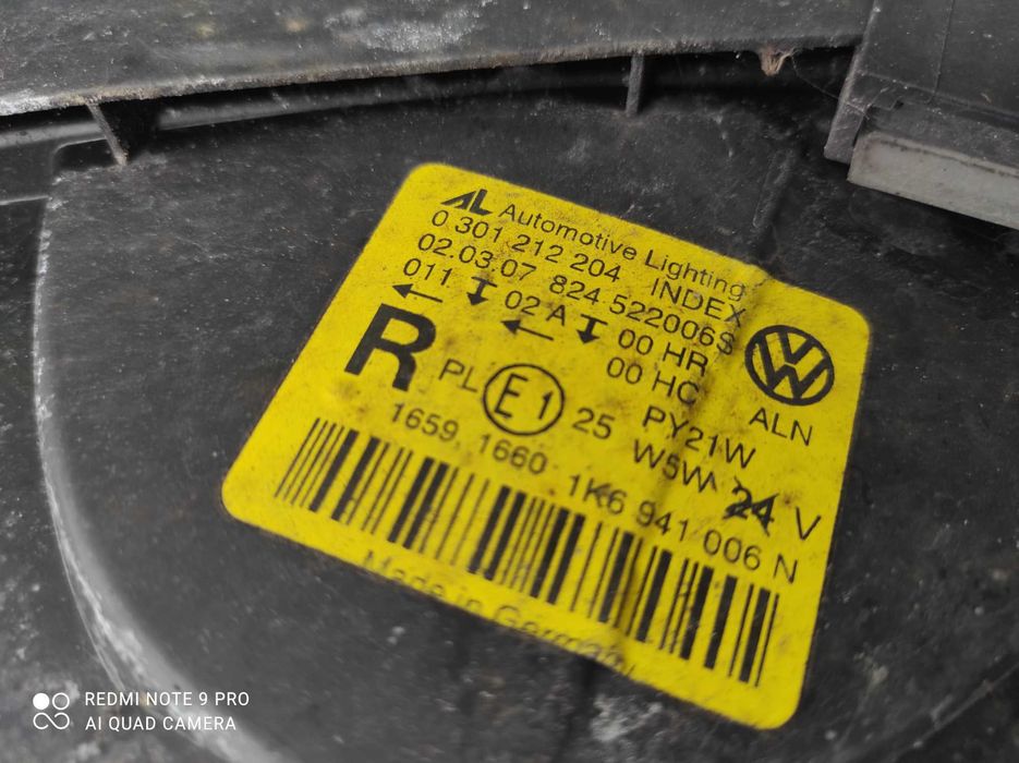 VW golf 5 V LC9Z maska zderzak lampy wzmocnienie klapa