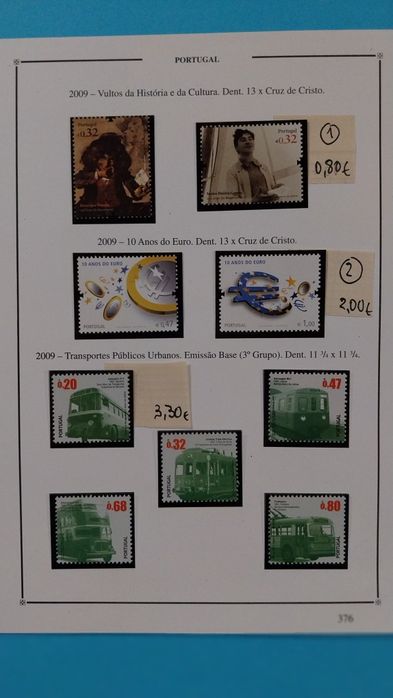 New Portuguese Stamps with Gum – 2009 – Ref.1 – 26/11