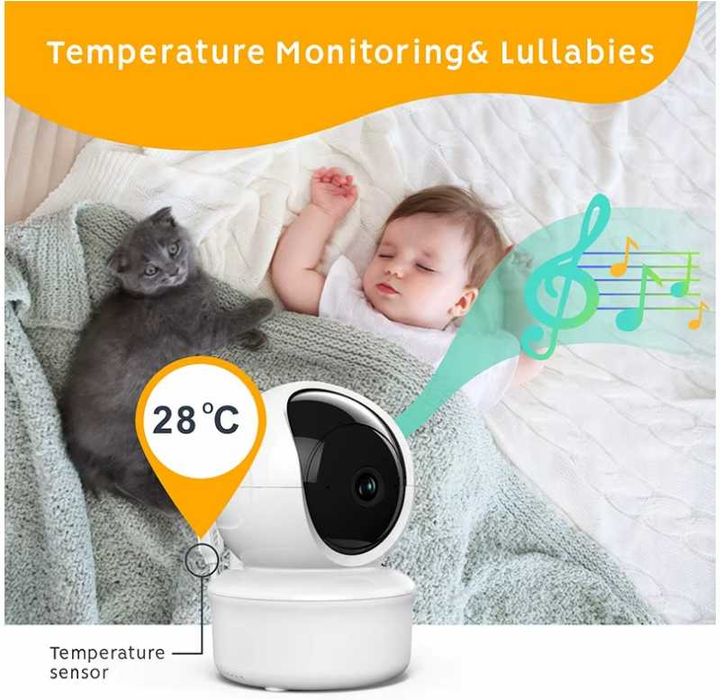Видеоняня беспроводная НОВИНКА! Baby Monitor 6T HD с поворотной камеро