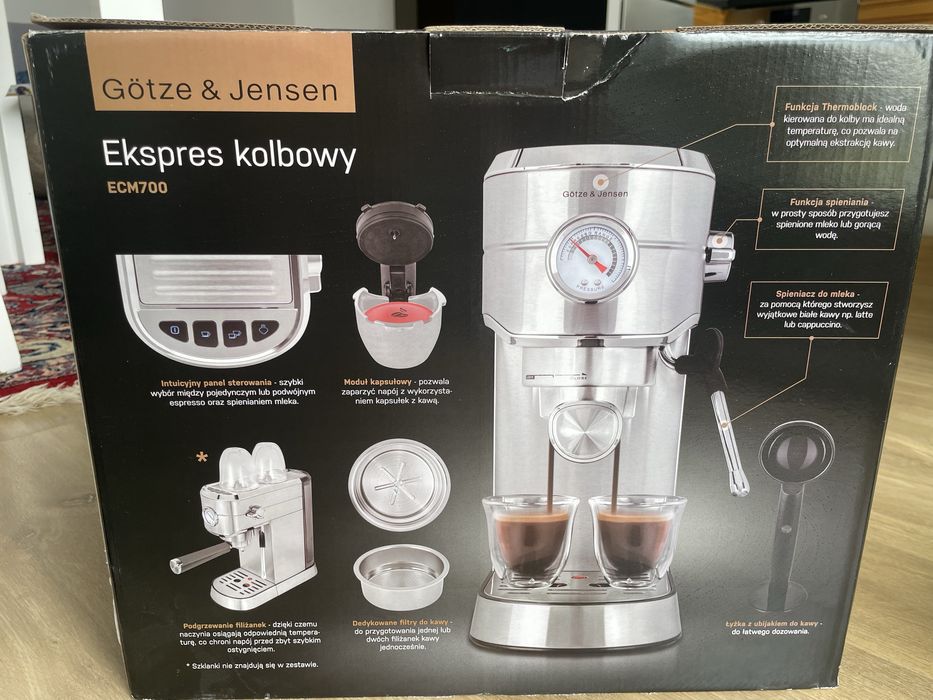 Ekspres kolbowy Gotze & Jensen ECM700 na gwarancji do 12/2027