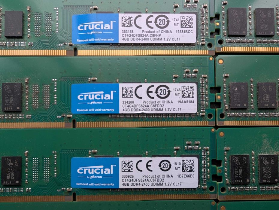 55 Sticks DDR4 4GB Crucial CT4GDFS824A.C8FDD2 Usados