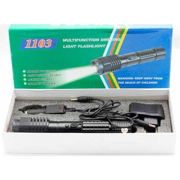 Latarka z Paralizatorem 6 mln (1103) Wymienny akumulator + Ładowarki