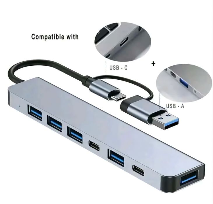Rozgałęźnik do portów USB typ:A lub C.   7W1