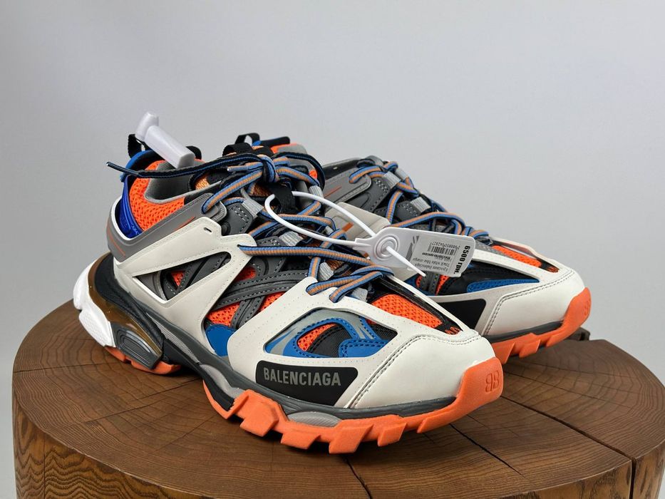 Кросівки Balenciaga track white blue orange люкс якість