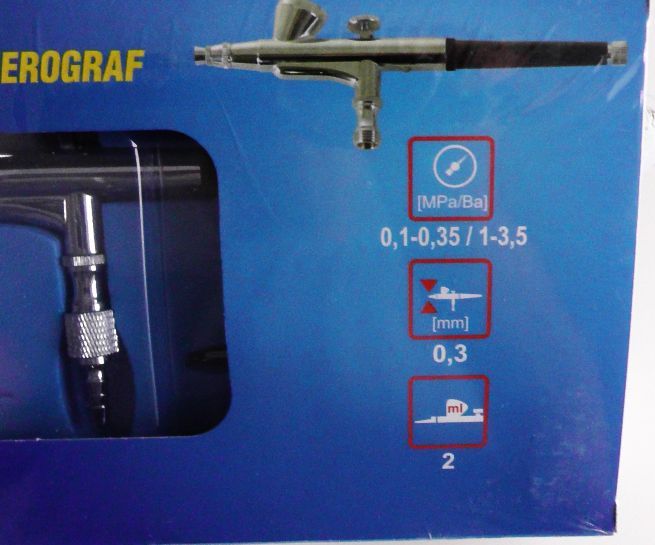 Aerograf DEDRA 0,3mm 2ml