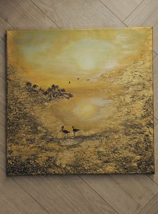 Obraz akrylowy 40x40 "Złoty Świt"
