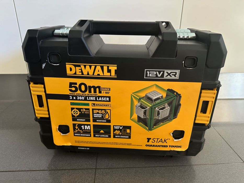Nível Laser Autonivelante 3x360º Verde DeWalt DCE089D1G-QW Novo em Caixa c/Fatura Garantia