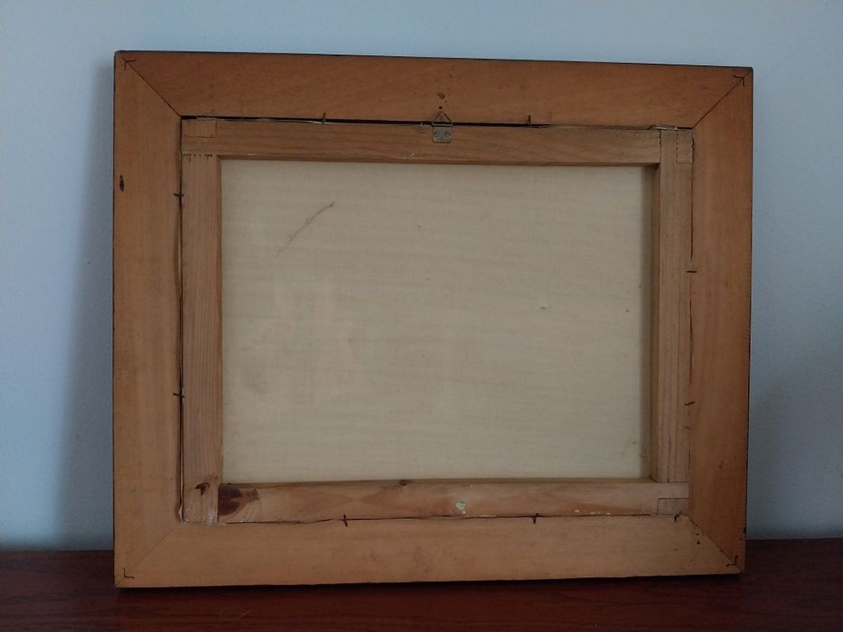 Quadro antigo vintage pintado a óleo