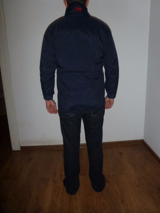 Kurtka ciepła zimowa męska Helly Hansen rozmiar S z kapturem granatowa