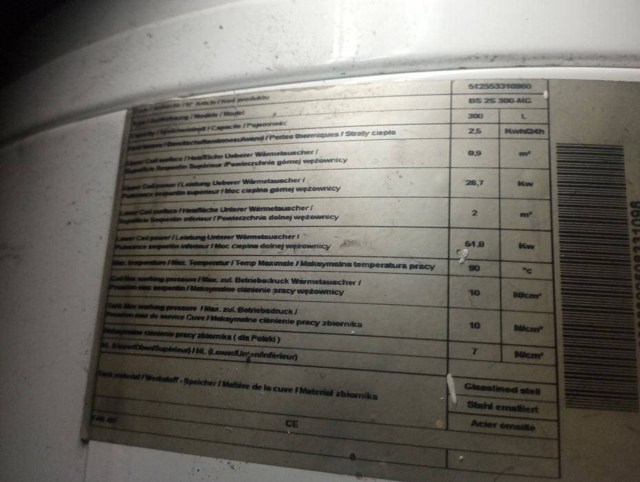 Boljery do pieca 300 złoty sztuka