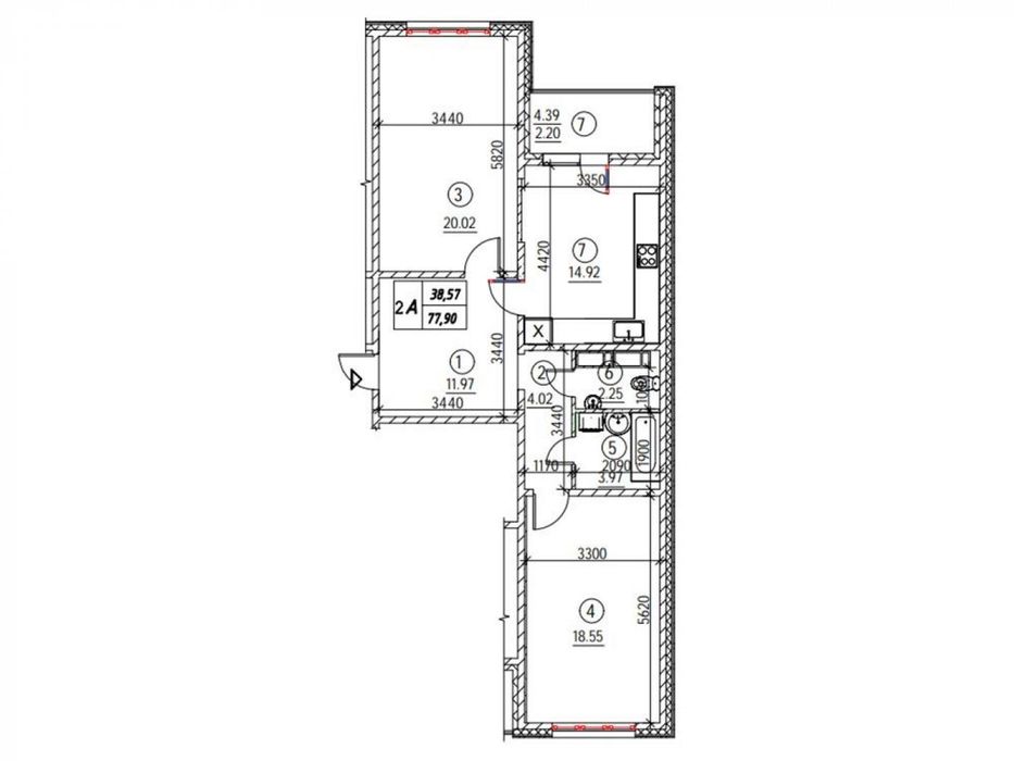 ЄОСЕЛЯ 3% та 7%! Мінська 2к-78м2 ЖК Навігатор-2 Navigator-2 з Ремонтом